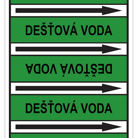 Značení potrubí, dešťová voda
